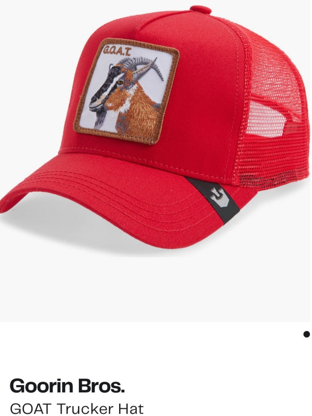 GOORIN BROS GOAT PATCH FARM TRUCKER HAT NWT